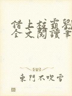 错上校霸刘凌然全文阅读笔趣阁