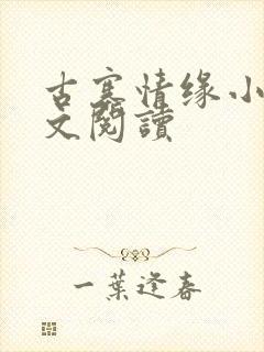 古寨情缘小说全文阅读封面