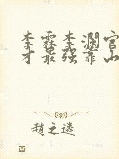 李霖李澜官场奇才最强靠山竟是我自己小说