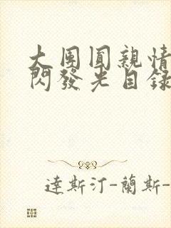 大团圆亲情会闪闪发光目录