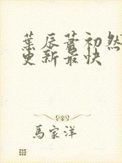 叶辰萧初然哪里更新最快封面