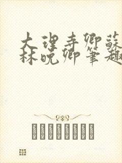 大理寺卿苏陌忆林晚卿笔趣阁