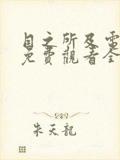 目之所及电视剧免费观看全集完整版封面