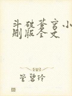 斗破苍穹小说未删版全文封面