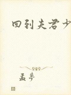 回到夫君少年时