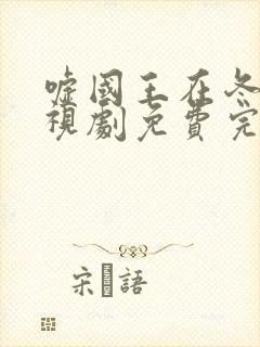 嘘国王在冬眠电视剧免费完整版封面