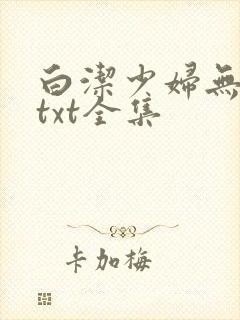白洁少妇无删减txt全集