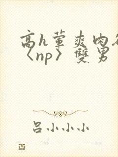 高h荤爽肉欲文〈np〉双男