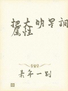 把大明星调成专属性封面