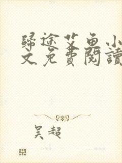 归途艾鱼小说全文免费阅读