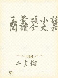 王景硕小说免费阅读全文最新章节