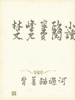 林峰宁欣小说全文免费阅读在哪下