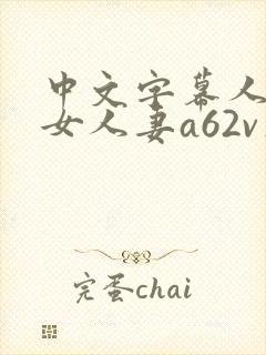 中文字幕人妻熟女人妻a62v在线封面
