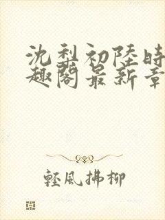 沈梨初陆时霁笔趣阁最新章节