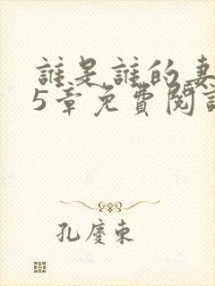 谁是谁的妻第15章免费阅读笔趣阁