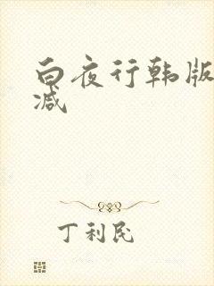 白夜行韩版未删减