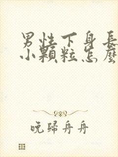 男性下身长了个小颗粒怎么回事