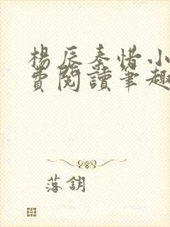 杨辰秦惜小说免费阅读笔趣阁全文