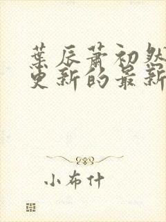 叶辰萧初然刚刚更新的最新章节