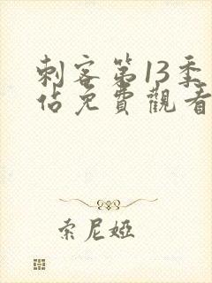 刺客第13季网站免费观看全集封面