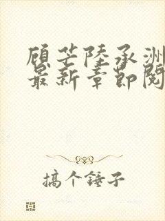 顾芒陆承洲小说最新章节阅读