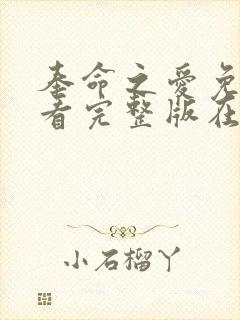 奉命之爱免费观看完整版在线全集封面