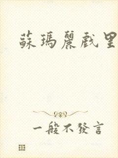 苏玛丽戏里戏外封面