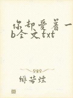 你却爱着一个sb全文txt
