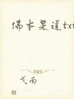佛本是道txt封面