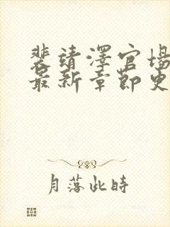 裴靖泽官场小说最新章节更新时间