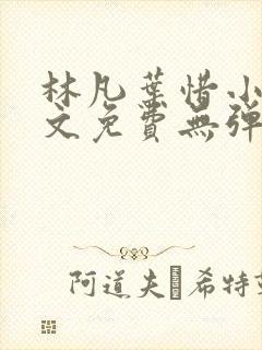 林凡叶惜小说全文免费无弹窗