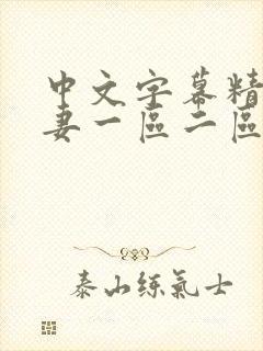 中文字幕精品人妻一区二区封面