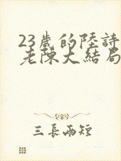23岁的陆诗琪老陈大结局