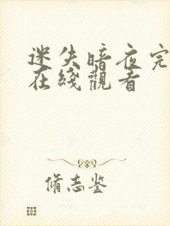 迷失暗夜完整版在线观看封面