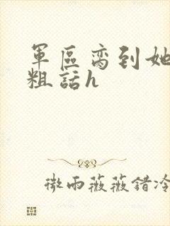 军区脔到她哭h粗话h