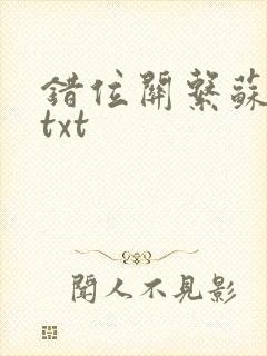 错位关系苏玛丽txt