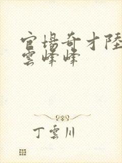 官场奇才陆羽刘云峰峰封面