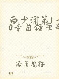 白少洁第1一40章目录笔趣阁封面