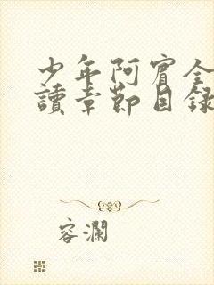 少年阿宾全文阅读章节目录