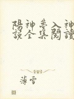 阳神梦入神机小说全集阅读