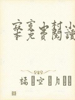 寂寞山村小说全本免费阅读