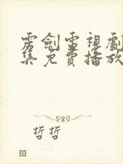 雳剑电视剧40集免费播放