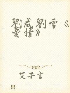 刘成刘雪《当代爱情》封面