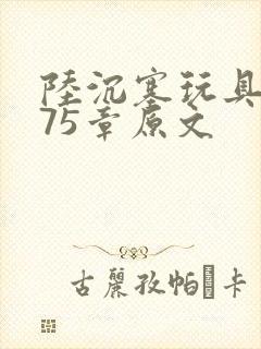 陆沉塞玩具高速75章原文