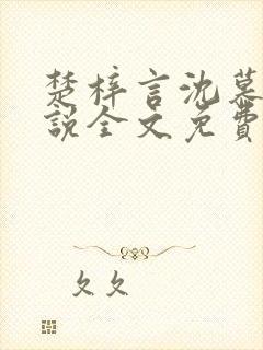 楚梓言沈慕寒小说全文免费阅读笔趣阁