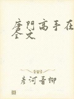 唐门高手在异世全文