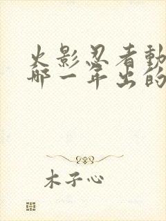 火影忍者动漫是哪一年出的