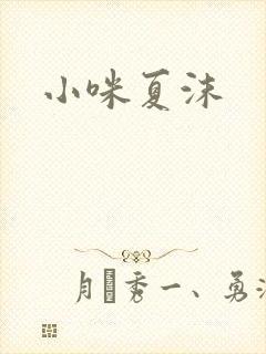 小咪夏沫封面
