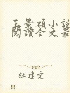 王景硕小说免费阅读全文最新章节封面