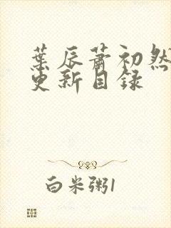 叶辰萧初然最快更新目录